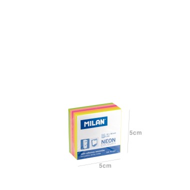 Bloco Notas Aderentes Milan Fluo Multicor 250 Folhas 50X50mm