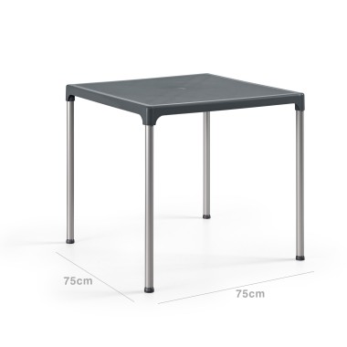 Mesa Ibiza 75X75Cm Antracite