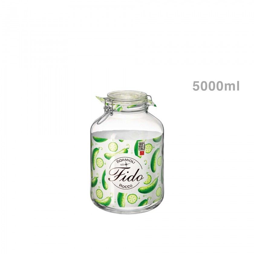 Frasco Hermético Fido com Tampa Fecho Metálico 5000ml 17.5X27.9cm Frasco Hermético Fido com Tampa Fecho Metálico 5000ml 17.5X27.9cm