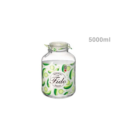 Frasco Herm�tico Fido com Tampa Fecho Met�lico 5000ml 17.5X27.9cm