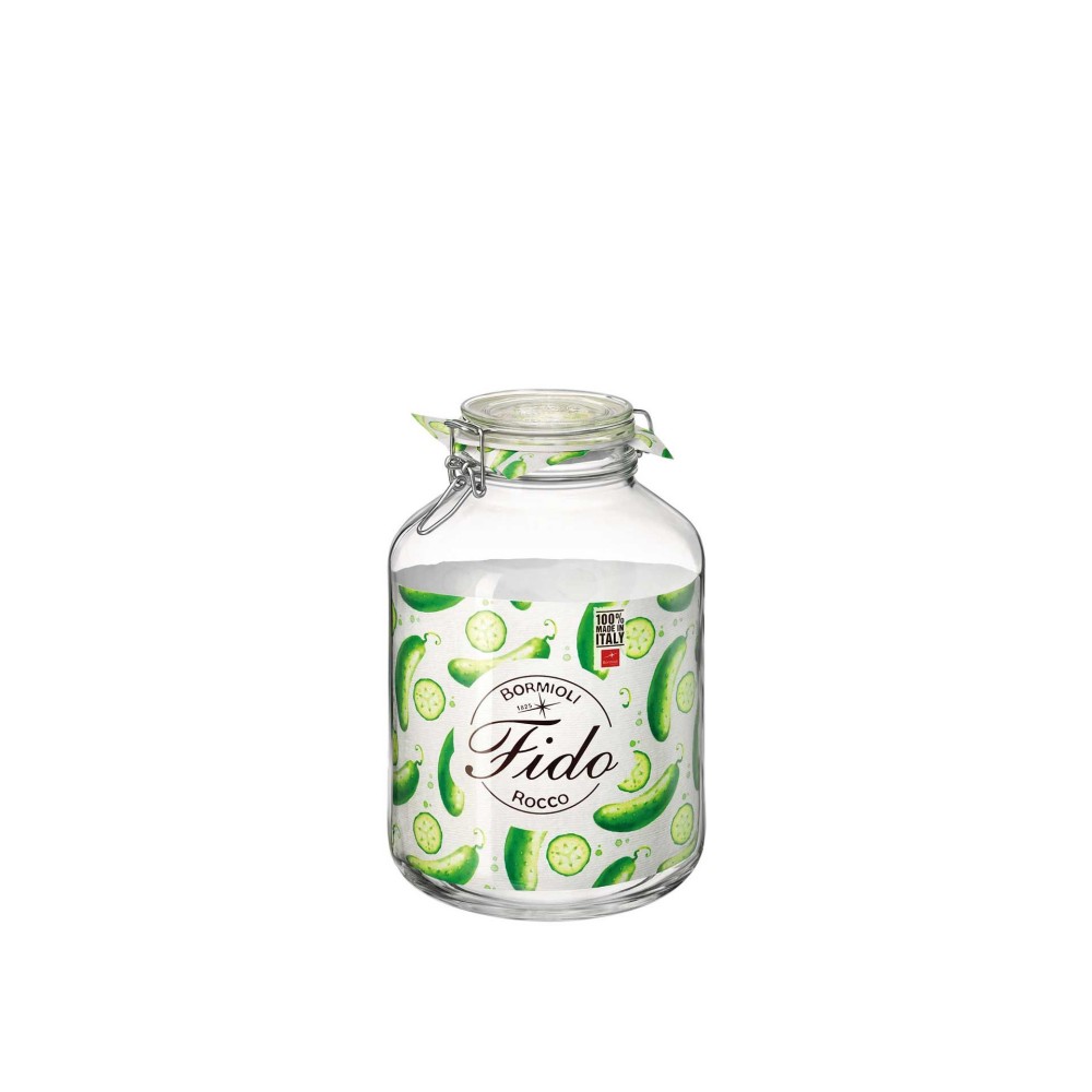 Frasco Herm�tico Fido com Tampa Fecho Met�lico 5000ml 17.5X27.9cm