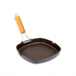 Grelhador Antiaderente Sagres Cabo Madeira 24cm Grelhador Antiaderente Sagres Cabo Madeira 24cm