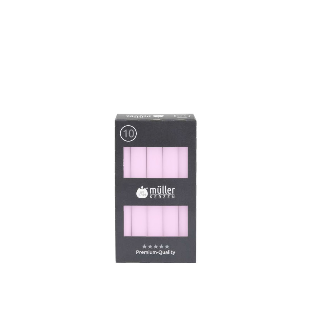 Vela Castiçal 16cm Pack 10 Rosa