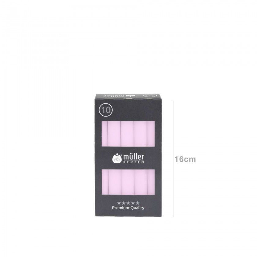 Vela Castial 16cm Pack 10 Rosa