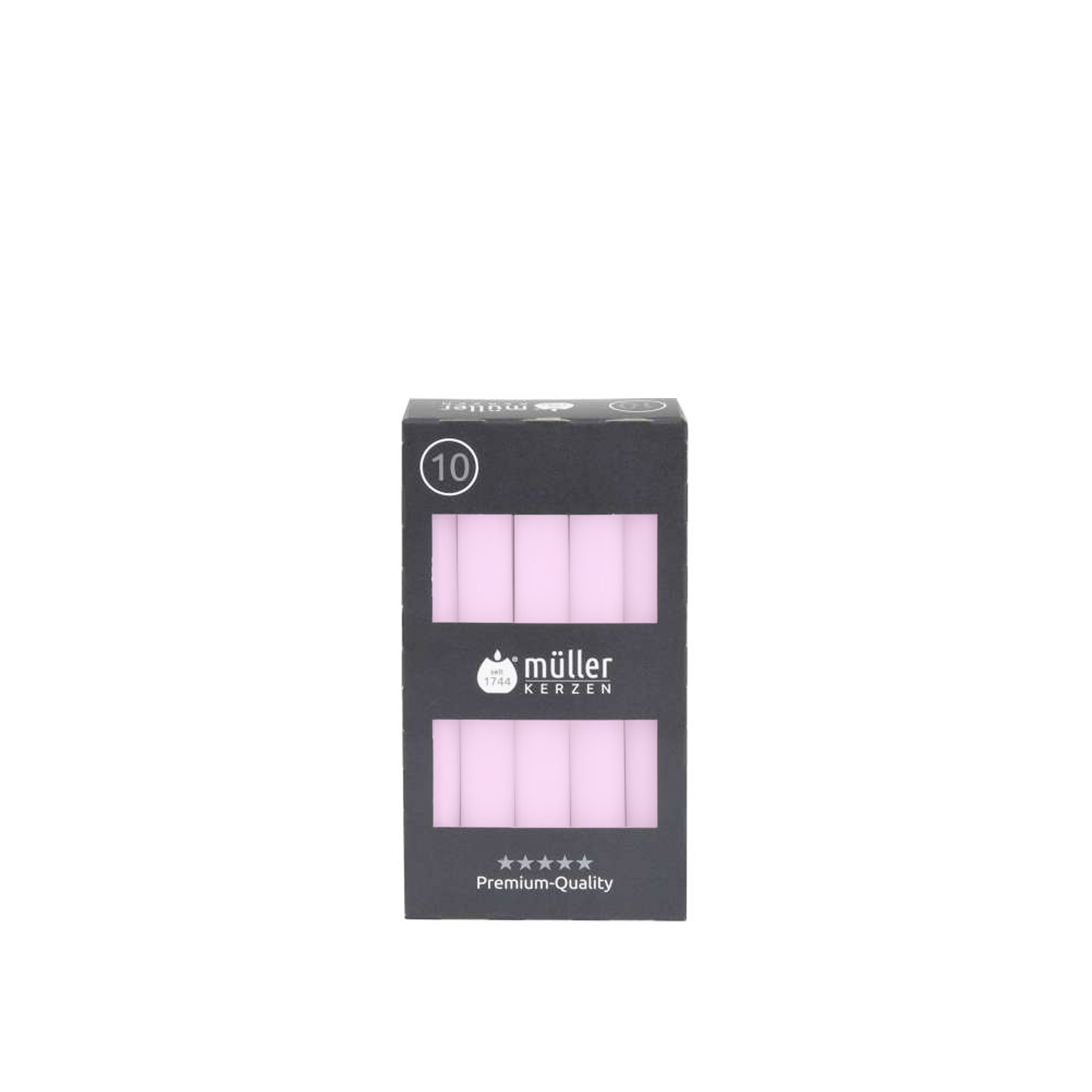 Vela Castiçal 16cm Pack 10 Rosa