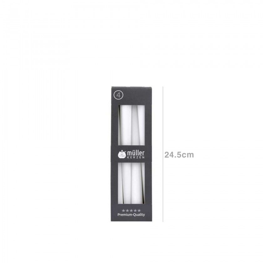 Vela Castiçal Branco 24.5cm Pack 4 Vela Castiçal Branco 24.5cm Pack 4