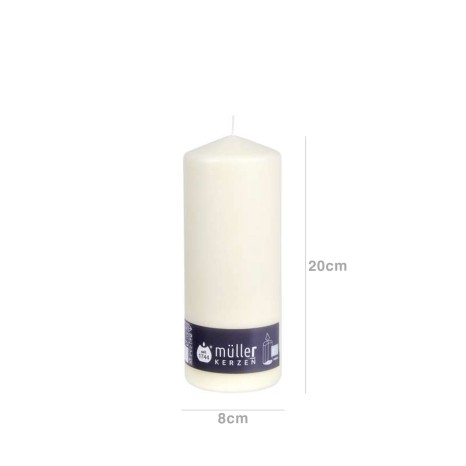 Vela Pilar Muller Redonda Bege 8X20cm - Image product
