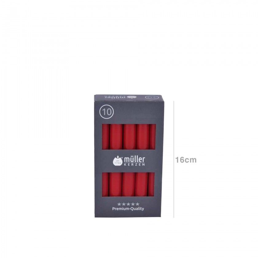Vela Castiçal 16cm Pack 10 Vermelho Vela Castiçal 16cm Pack 10 Vermelho