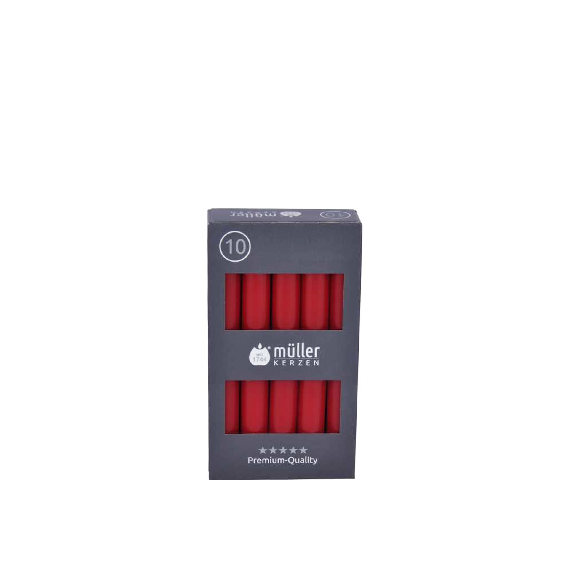 Vela Castiçal 16cm Pack 10 Vermelho