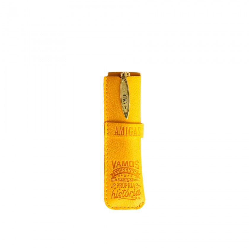 Caneta Bambu com Bolsa Amigas