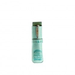 Caneta Bambu com Bolsa Letra A