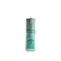 Caneta Bambu com Bolsa Letra B
