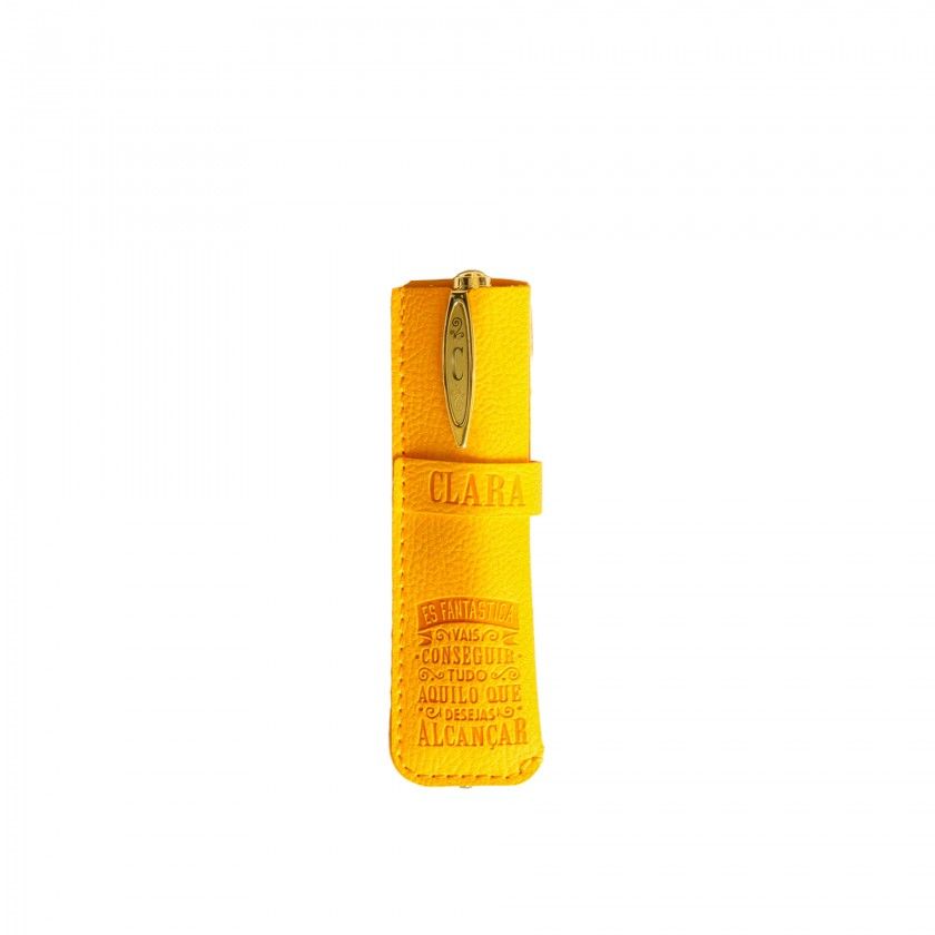Caneta Bambu com Bolsa Clara