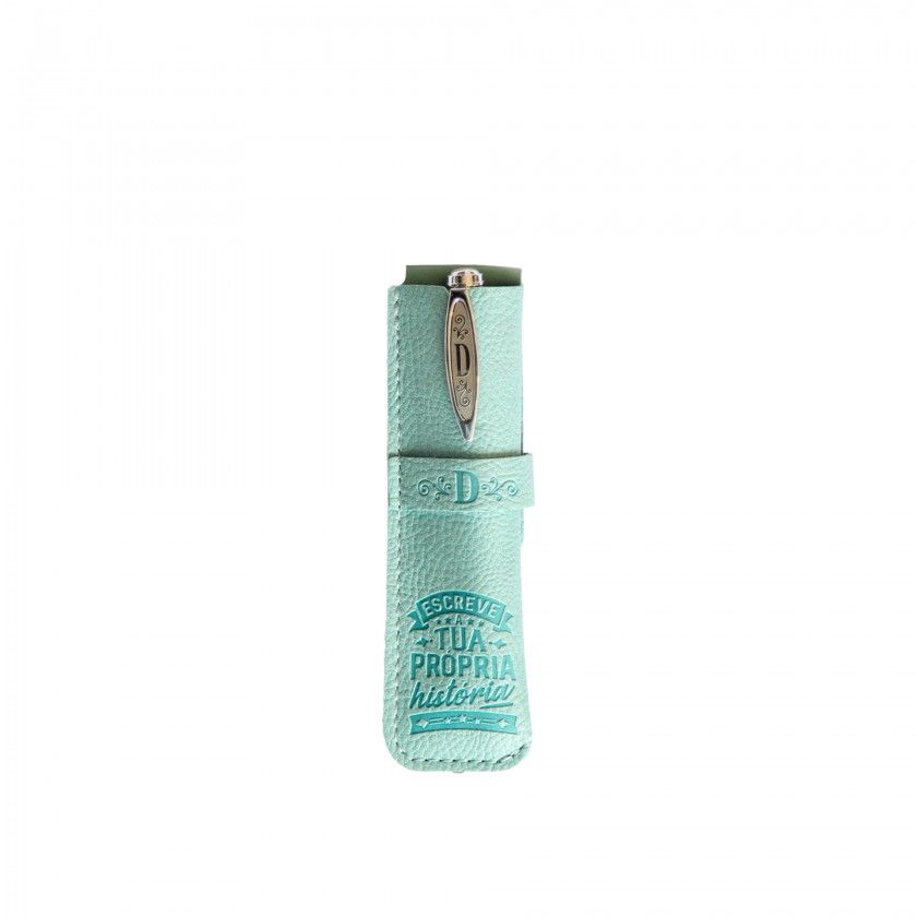 Caneta Bambu com Bolsa Letra D