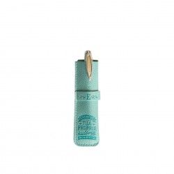 Caneta Bambu com Bolsa Letra E