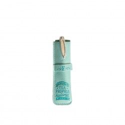 Caneta Bambu com Bolsa Letra F