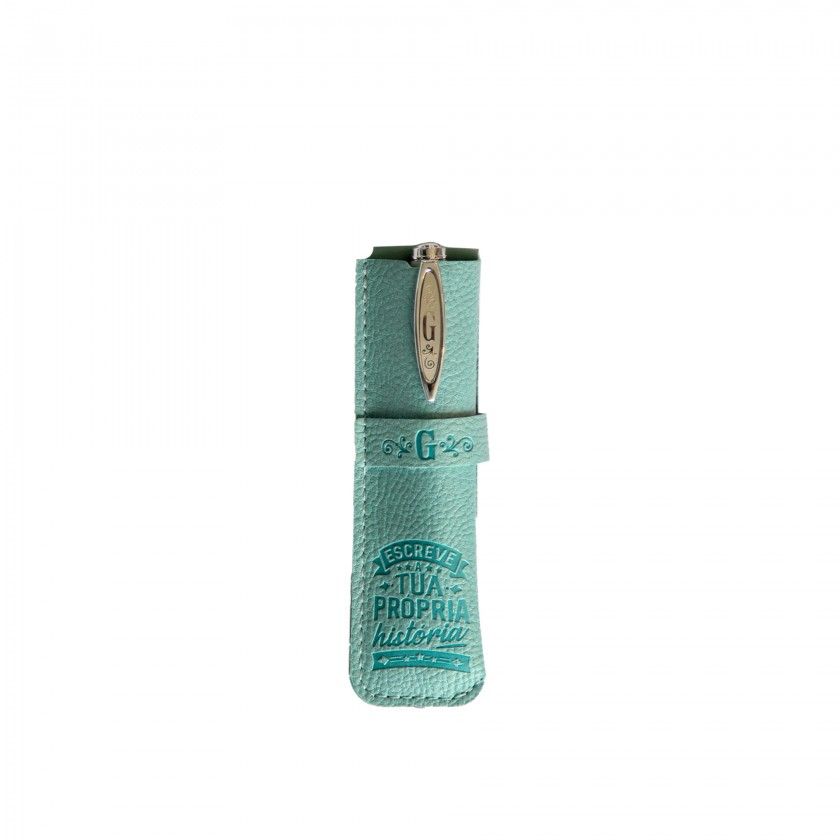 Caneta Bambu com Bolsa Letra G