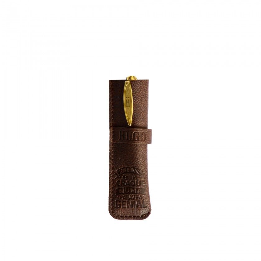 Caneta Bambu com Bolsa Hugo