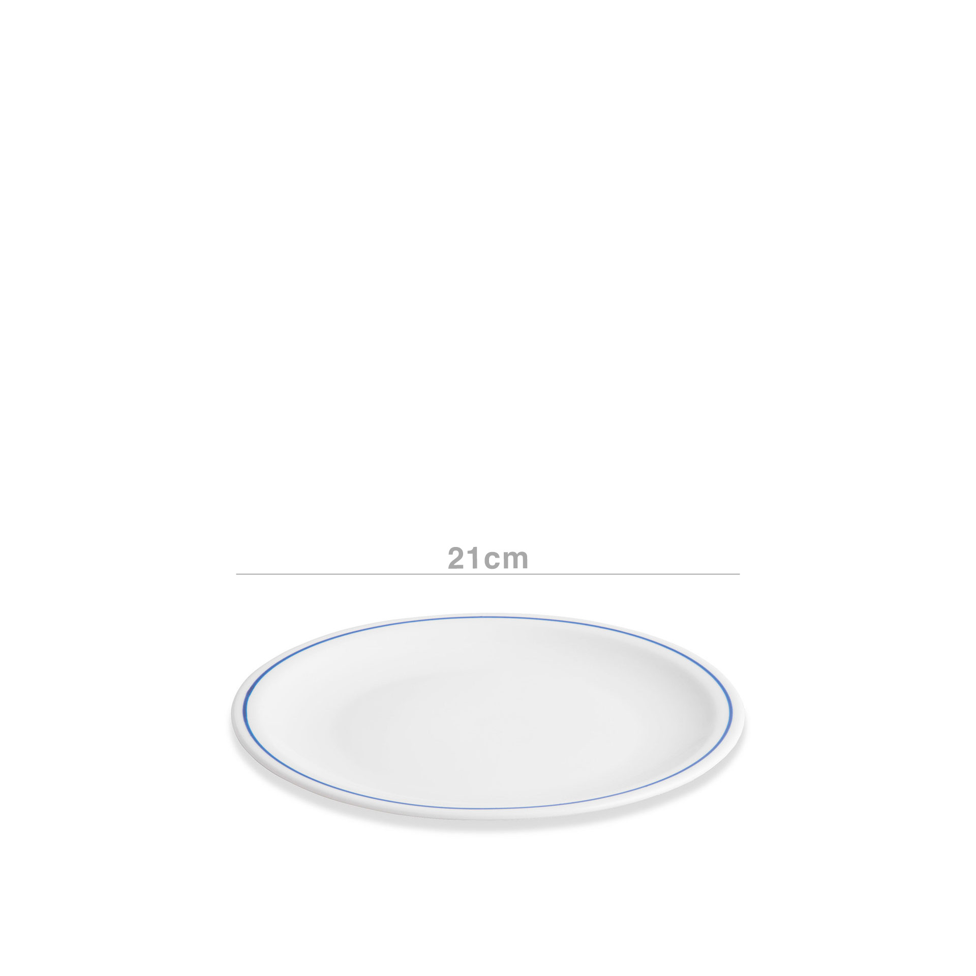 Prato Porcelana Sobremesa Fio Azul 21CM