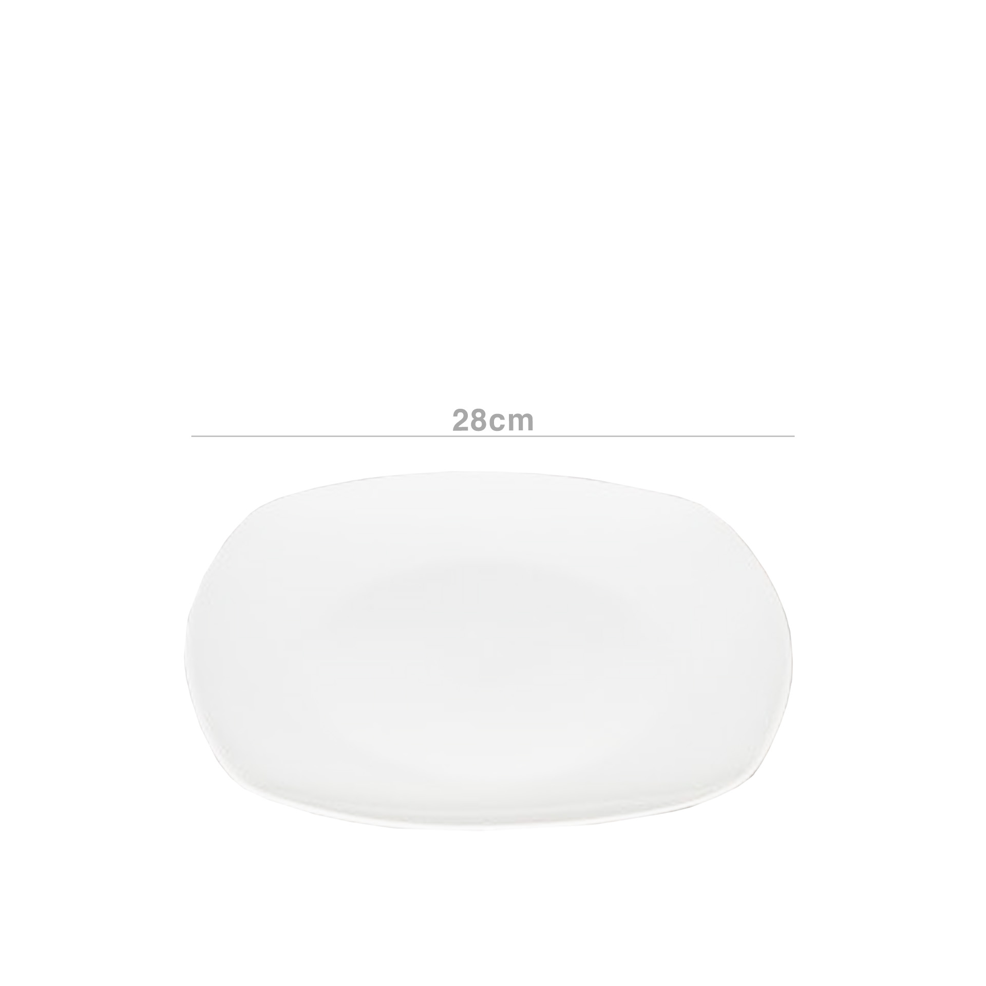 Prato Porcelana Raso Branco 28CM