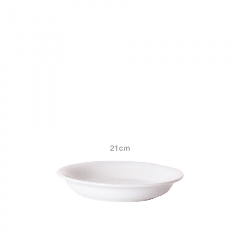 Prato Porcelana Fundo Branco 21cm Prato Porcelana Fundo Branco 21cm