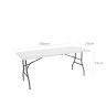 Mesa Dobrável Plástico Julieta Branco 180X70X74cm Mesa Dobrável Plástico Julieta Branco 180X70X74cm
