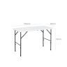 Mesa Dobrável Plástico Julieta Branco 120X60X74cm Mesa Dobrável Plástico Julieta Branco 120X60X74cm