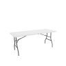 Mesa Dobrável Plástico Julieta Branco 180X70X74cm Mesa Dobrável Plástico Julieta Branco 180X70X74cm