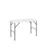 Mesa Dobrável Plástico Julieta Branco 120X60X74cm Mesa Dobrável Plástico Julieta Branco 120X60X74cm