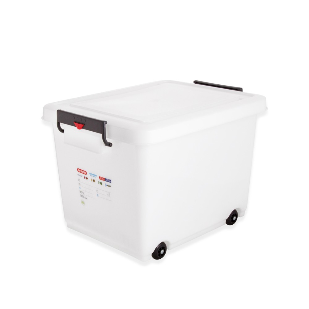 Caixa Hermética Fecho Duplo e Rodas 60L 53X39.6X37.8cm