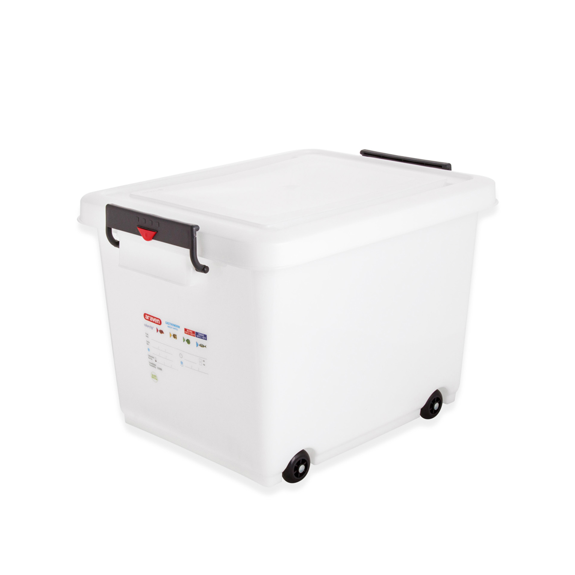 Caixa Hermética Fecho Duplo e Rodas 60L 53X39.6X37.8cm