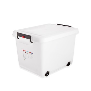 Caixa Hermética Fecho Duplo e Rodas 60L 53X39.6X37.8cm