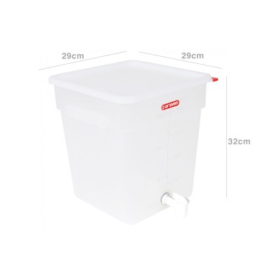 Caixa Herm�tica com Torneira 18L 29X29X32cm