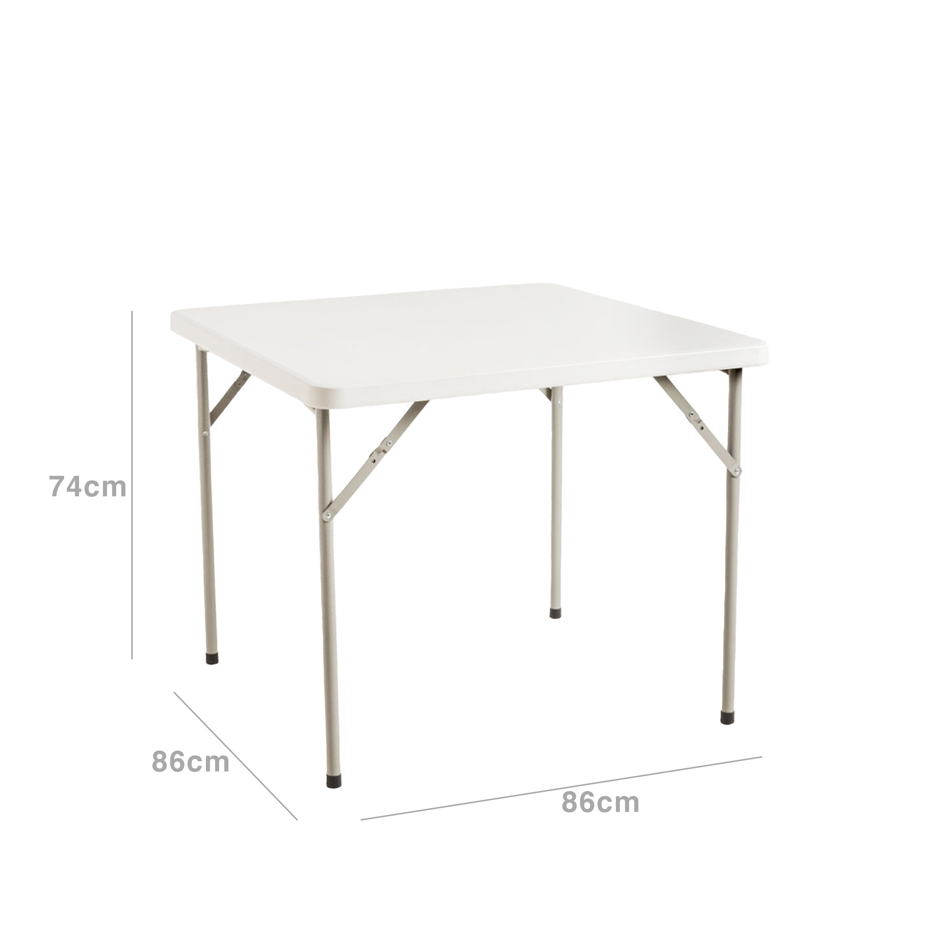 Mesa Plástica Dobrável 86X86X74CM