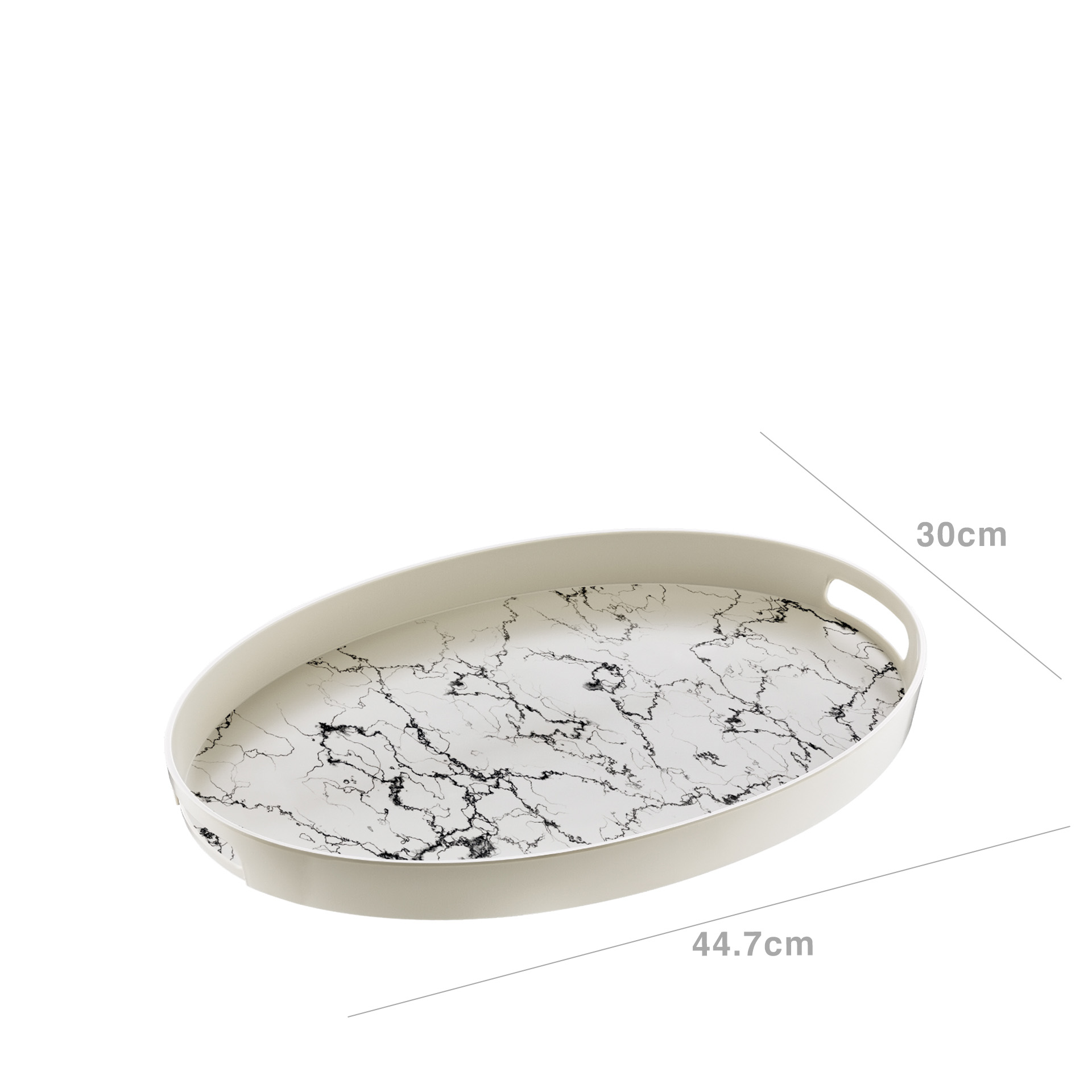 Tabuleiro Melamina Oval 44.7X30X4cm
