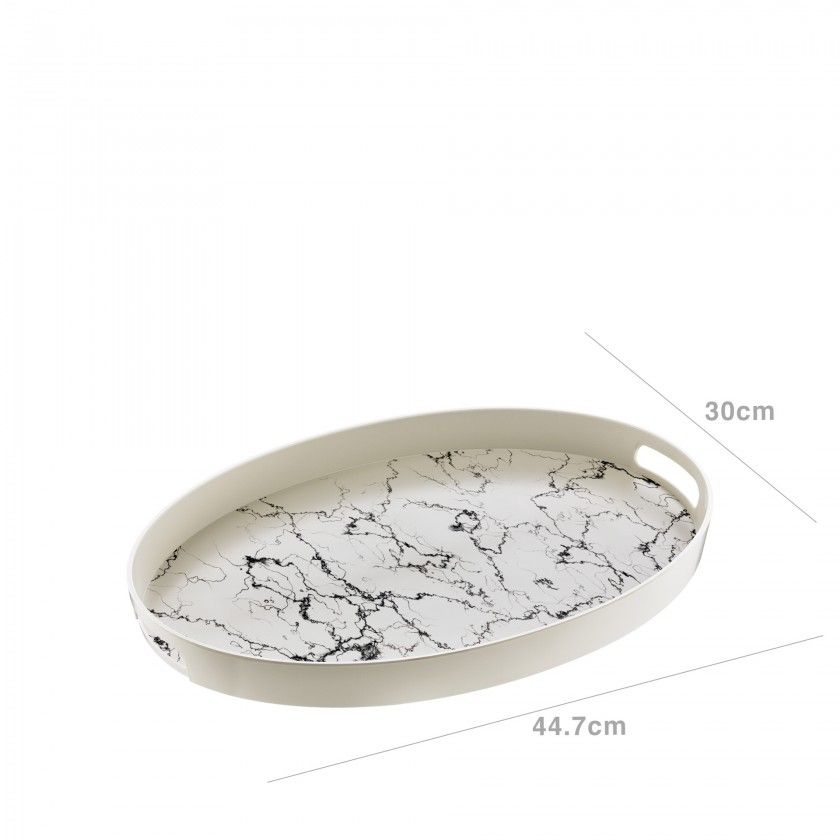 Tabuleiro Melamina Oval 44.7X30X4cm