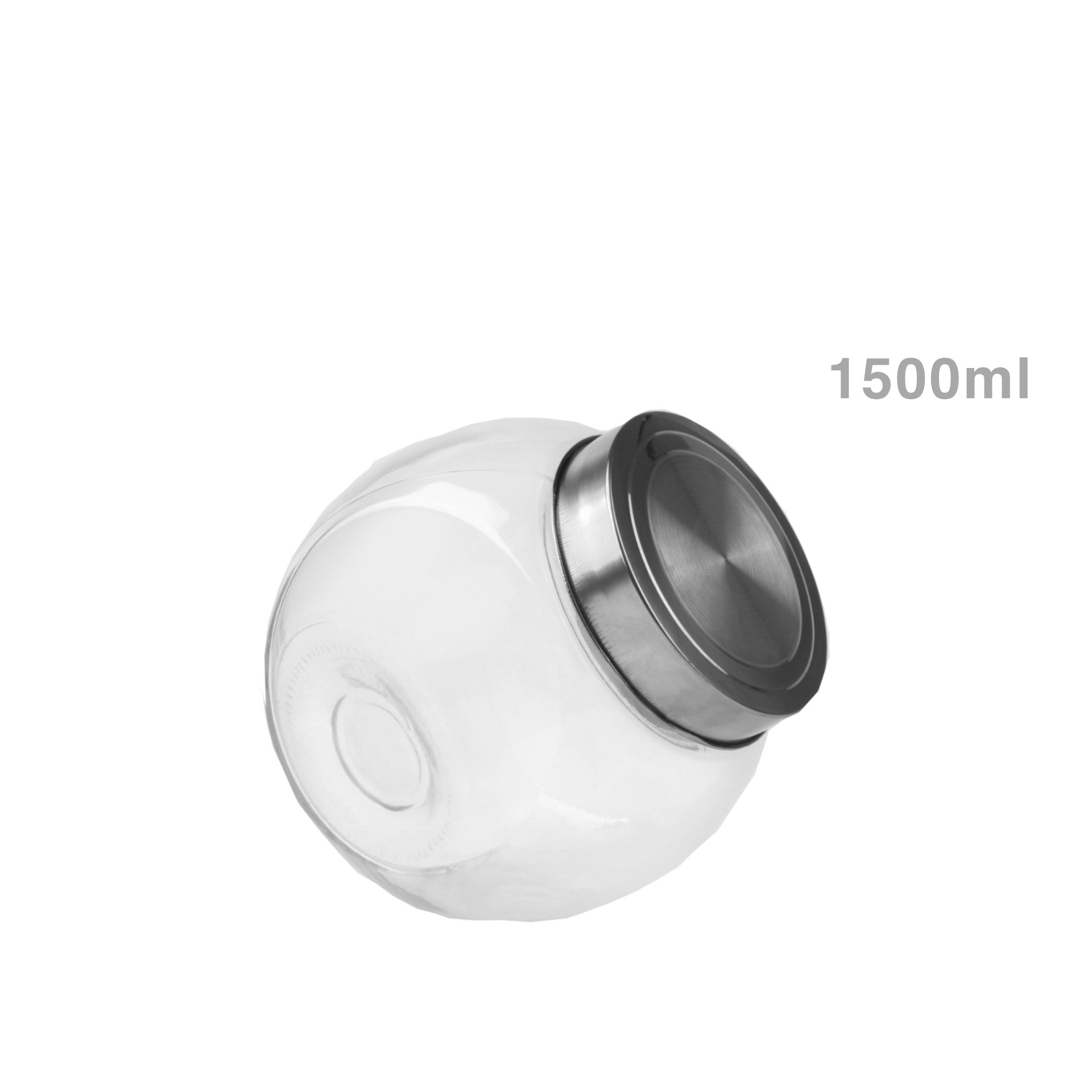 Frasco Hermético Ding com Tampa Metal 1500ml 16X10X15cm