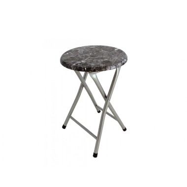 Banco Redondo Tampa M�rmore Dark 30X30X45cm