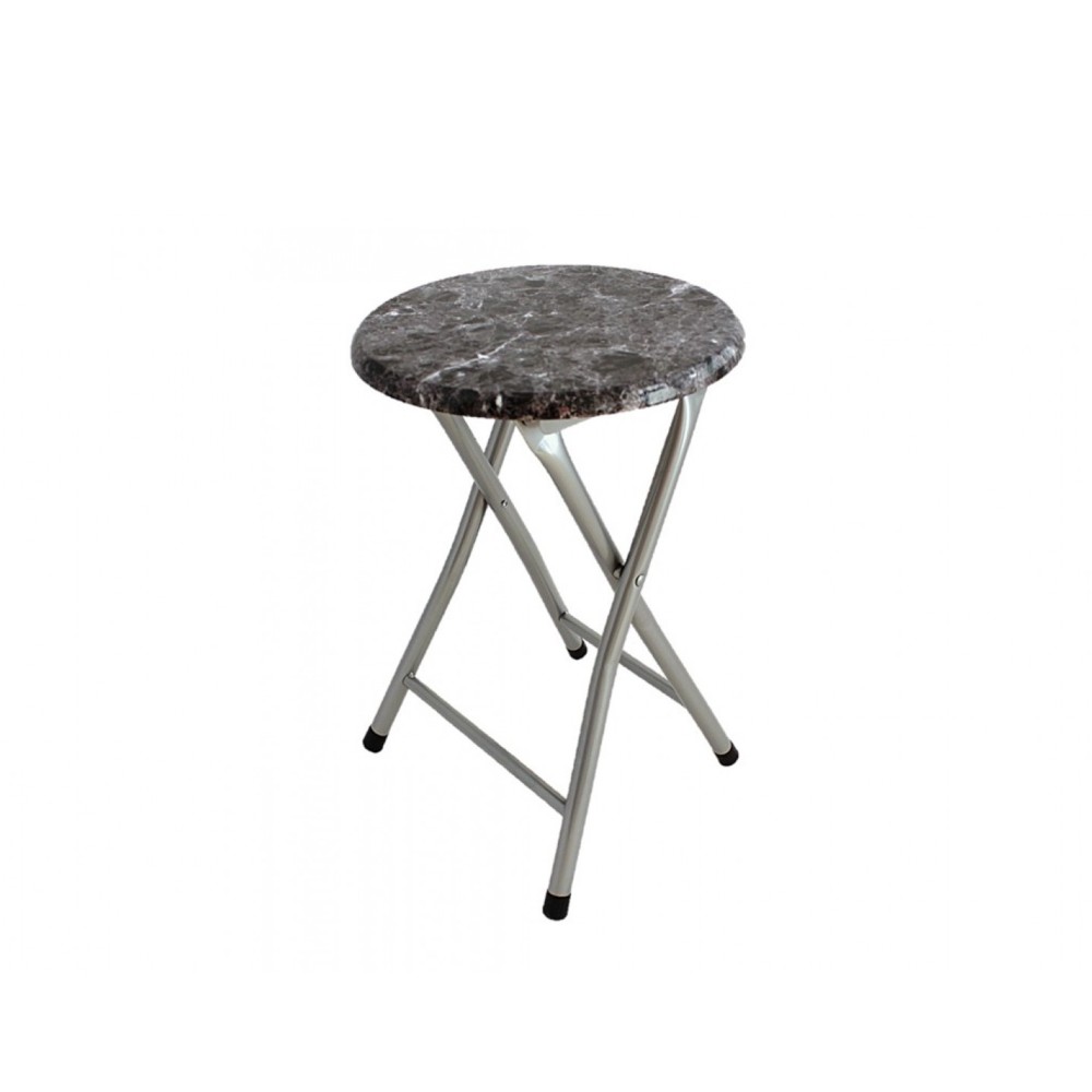Banco Redondo Tampa M�rmore Dark 30X30X45cm