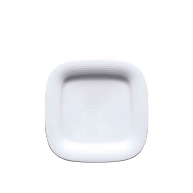 Prato Duo Quadrado Branco 19cm