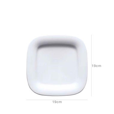 Prato Duo Quadrado Branco 19cm