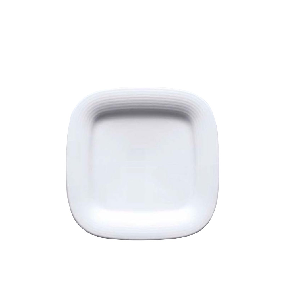 Prato Duo Quadrado Branco 19cm