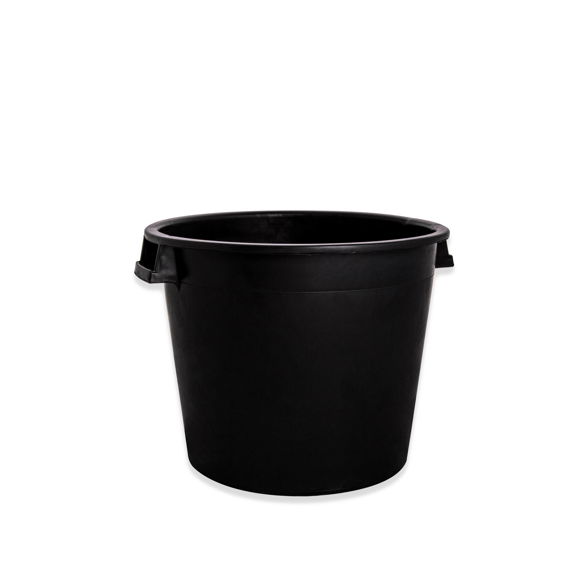 Selha Vindima Plástico Redondo com Asa Preto 37l