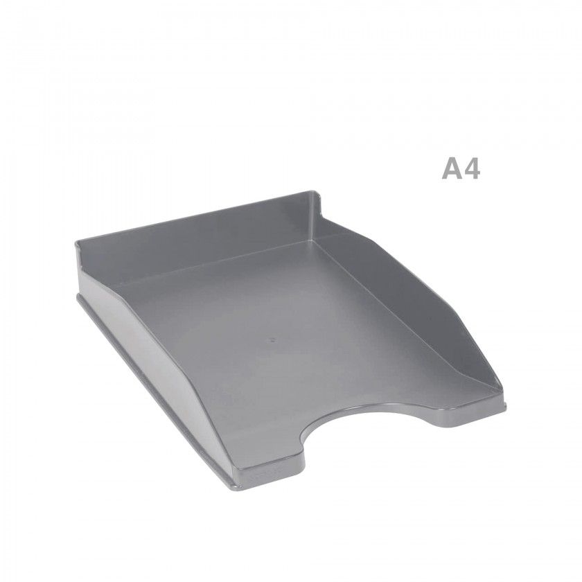 Tabuleiro Plástico A4 Opaco Cinzento Tabuleiro Plástico A4 Opaco Cinzento