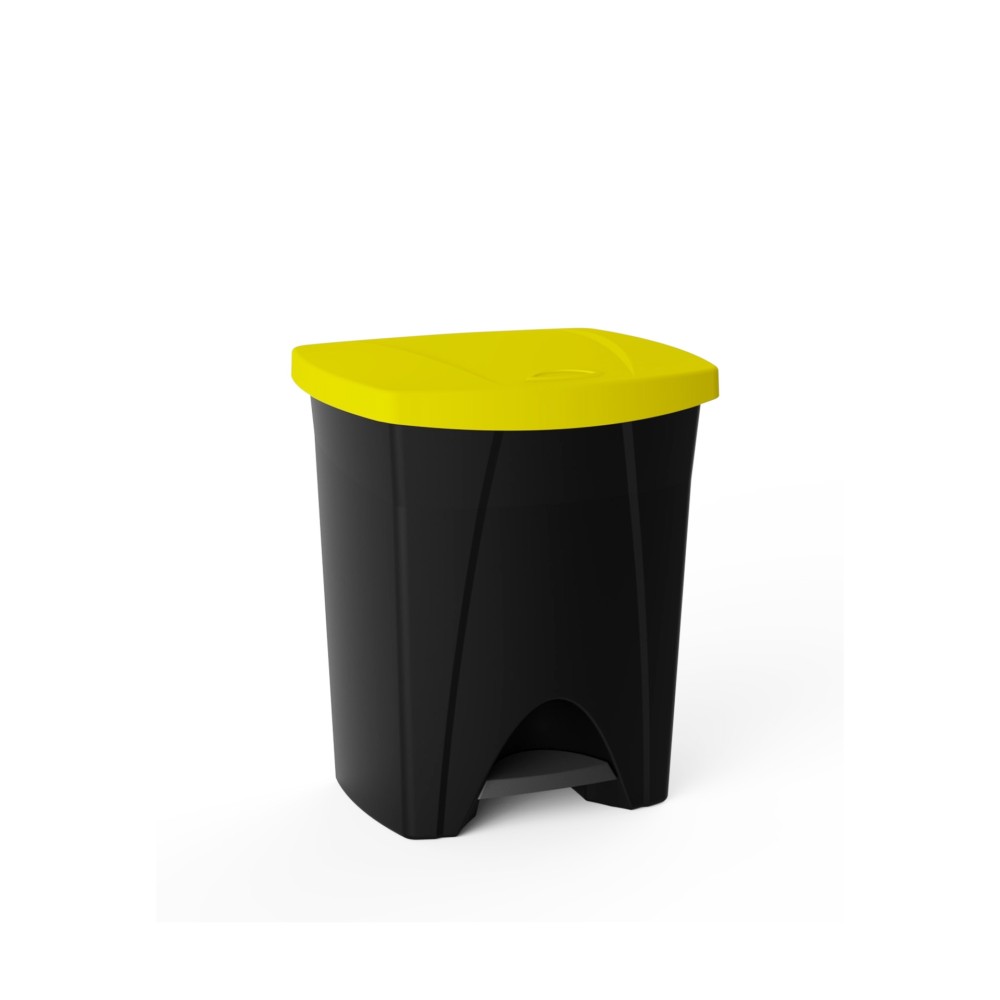 Balde Lixo com Pedal Plástico Retangular 25l 31X33X41cm