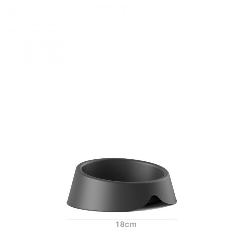 Comedouro Plástico Redondo Antracite 500ml 18X17X6.3cm Comedouro Plástico Redondo Antracite 500ml 18X17X6.3cm