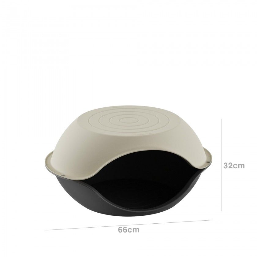 Cama Coberta Plástico Oval Bege 66X53X32cm Cama Coberta Plástico Oval Bege 66X53X32cm
