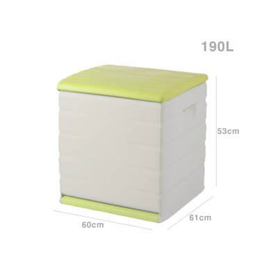 Baú Plástico Retangular Pistachio 190L 60X61X53cm