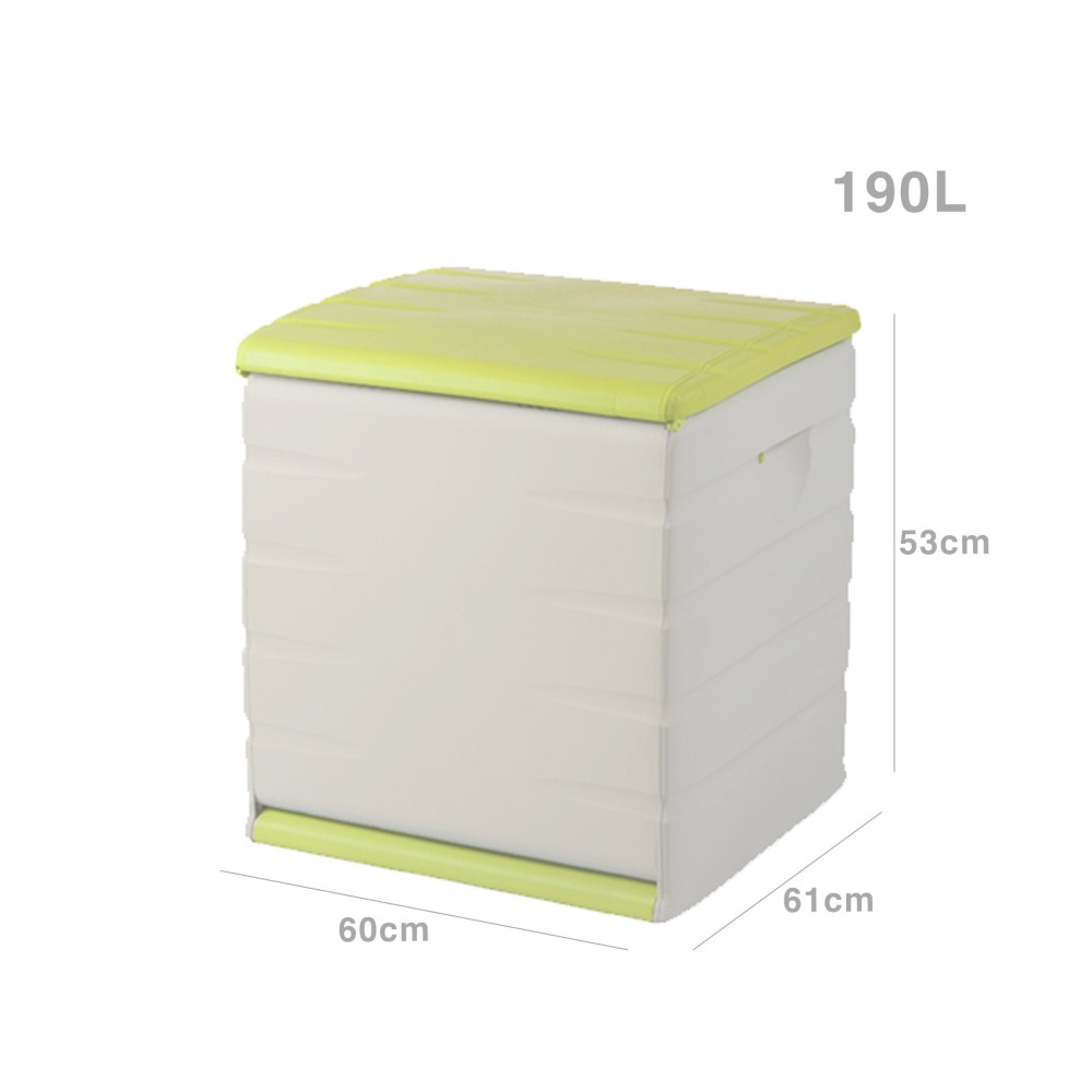Baú Plástico Retangular Pistachio 190L 60X61X53cm