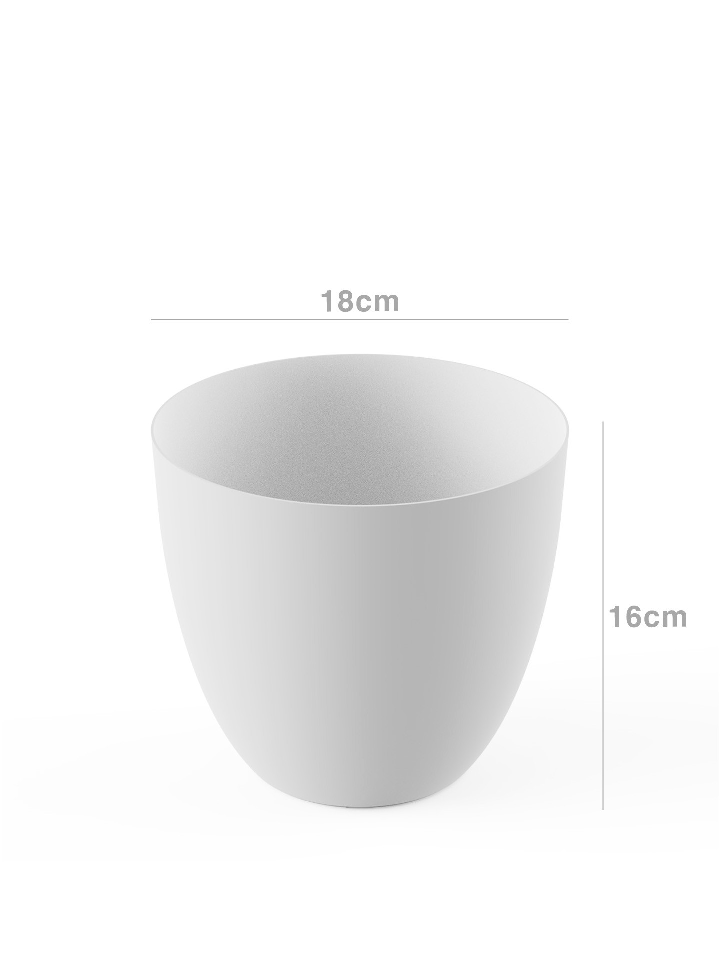 Tes Vaso Plastico Ø18X16Cm Branco